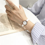 Simple small dial women white watch