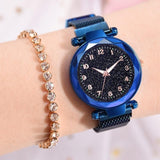 Luxury Luminous Women Watches Starry Sky Magnetic