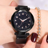 Luxury Luminous Women Watches Starry Sky Magnetic