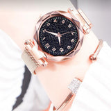 Luxury Luminous Women Watches Starry Sky Magnetic