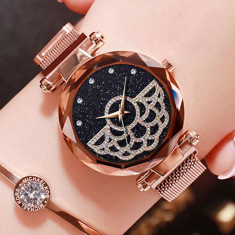 Luxury Diamond Women Watch Magnetic Starry Sky Ladies