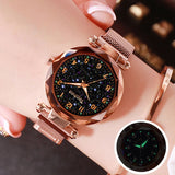 Ladies Dress Watches Magnetic Starry Sky Women Wristwatch
