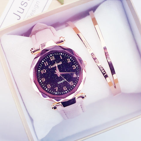 Quartz Wristwatches Fashion Starry Sky Women Watches