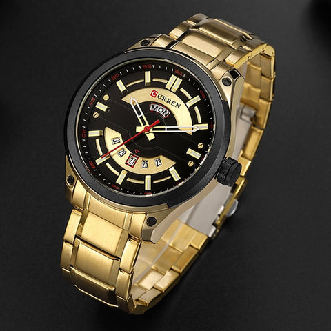 Curren Watches Luxury Men Watches Gold