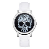 High quality female watch skull print quartz leather women's